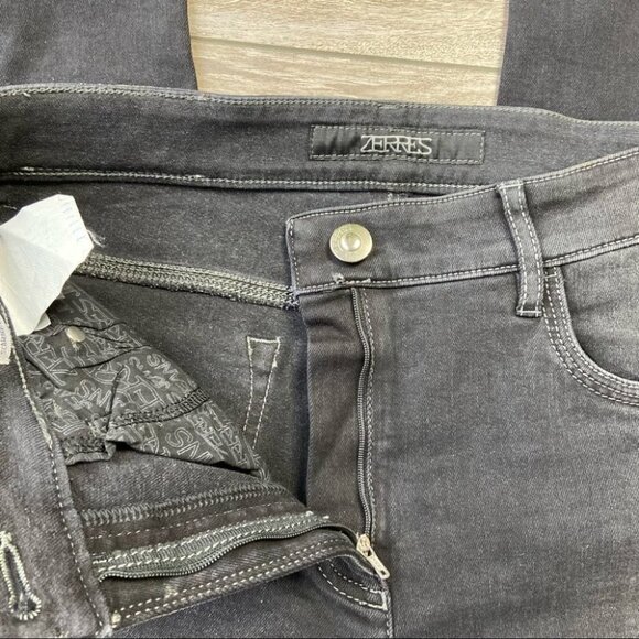 ZERRES Comfort Waistband Beaded Slim Fit Straight Jeans - Picture 10 of 15